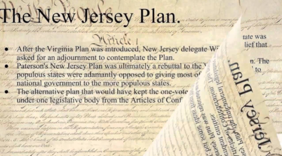 which state would have been pleased by both the new jersey plan and the