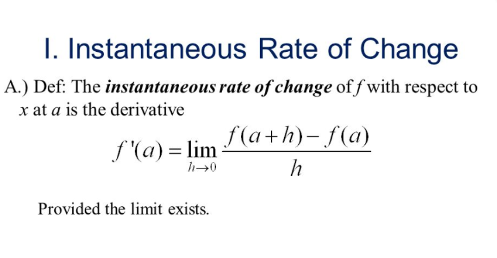 Instantaneous Rate Of Change Chemistry The Education