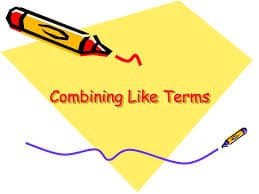combine like terms