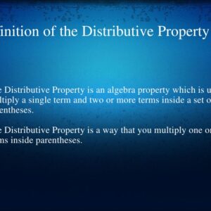 Distributive Property Definition