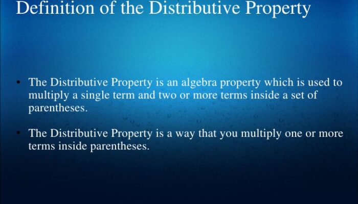 Distributive Property Definition