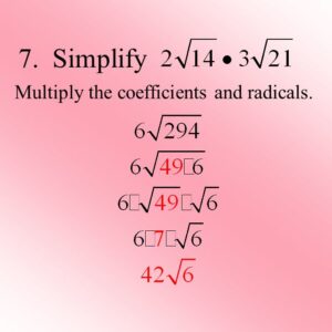 How to Simplify Radicals