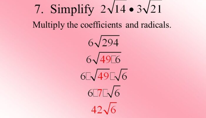 How to Simplify Radicals